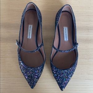 Tabitha Simmons Hermionie Flats: Navy Glitter